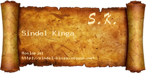 Sindel Kinga névjegykártya