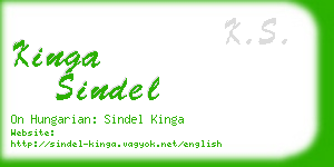 kinga sindel business card